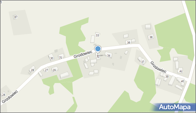 Grodowiec, Grodowiec, 32, mapa Grodowiec