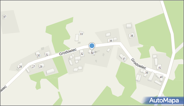 Grodowiec, Grodowiec, 34, mapa Grodowiec