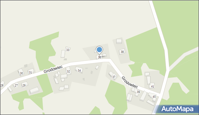 Grodowiec, Grodowiec, 36, mapa Grodowiec