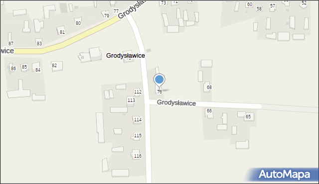 Grodysławice, Grodysławice, 76, mapa Grodysławice