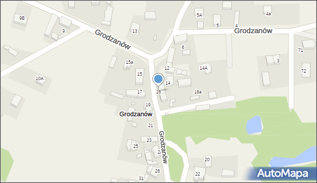 Grodzanów, Grodzanów, 16, mapa Grodzanów