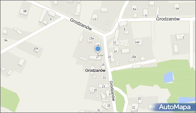 Grodzanów, Grodzanów, 17, mapa Grodzanów