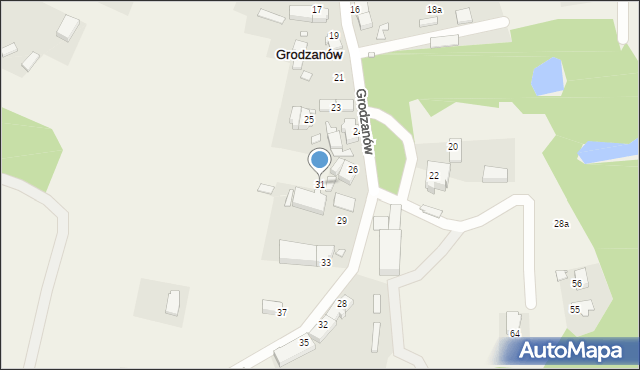 Grodzanów, Grodzanów, 31, mapa Grodzanów