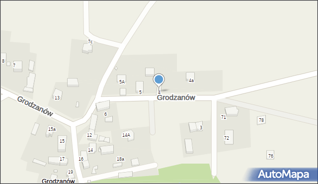 Grodzanów, Grodzanów, 4, mapa Grodzanów