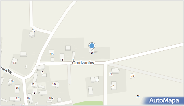 Grodzanów, Grodzanów, 4a, mapa Grodzanów