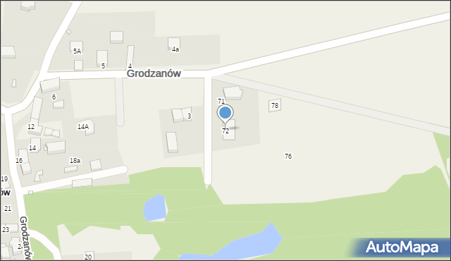 Grodzanów, Grodzanów, 72, mapa Grodzanów