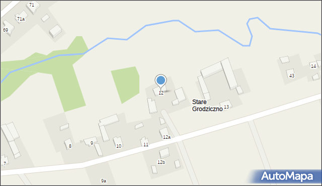 Grodziczno, Grodziczno, 12, mapa Grodziczno