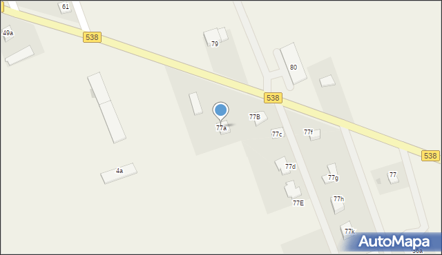 Grodziczno, Grodziczno, 77a, mapa Grodziczno