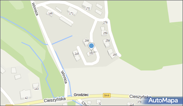 Grodziec, Grodziec, 331, mapa Grodziec