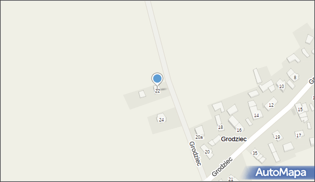 Grodziec, Grodziec, 22, mapa Grodziec