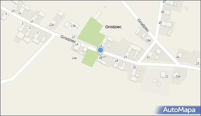 Grodziec, Grodziec, 16, mapa Grodziec