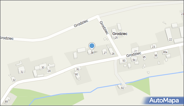 Grodziec, Grodziec, 28, mapa Grodziec