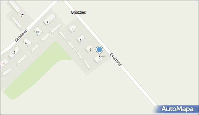 Grodziec, Grodziec, 5, mapa Grodziec