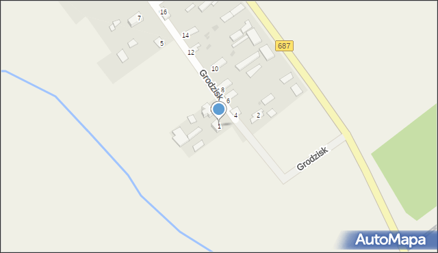 Grodzisk, Grodzisk, 1, mapa Grodzisk