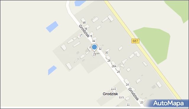 Grodzisk, Grodzisk, 13, mapa Grodzisk