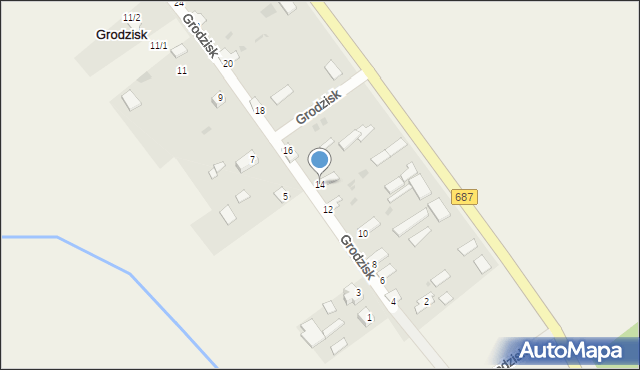 Grodzisk, Grodzisk, 14, mapa Grodzisk