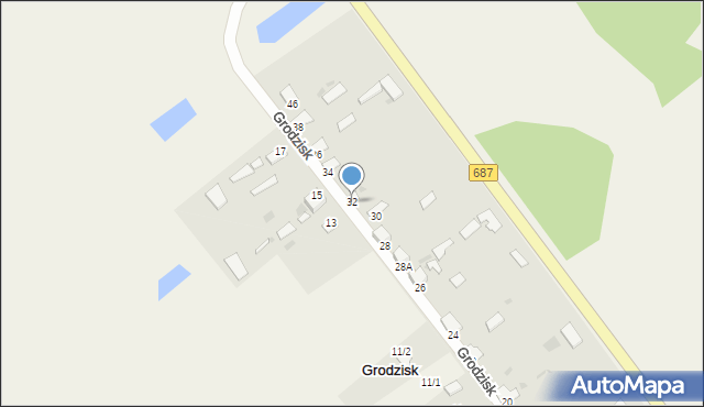 Grodzisk, Grodzisk, 32, mapa Grodzisk