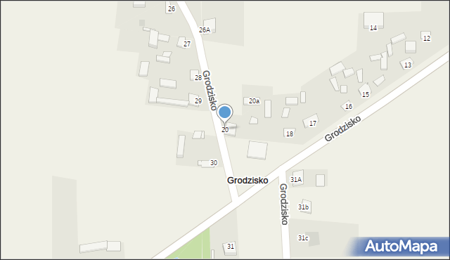 Grodzisko, Grodzisko, 20, mapa Grodzisko