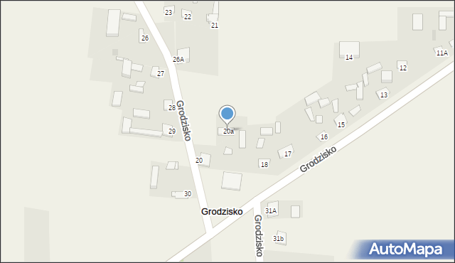 Grodzisko, Grodzisko, 20a, mapa Grodzisko