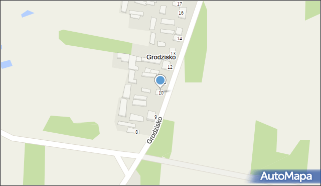 Grodzisko, Grodzisko, 10, mapa Grodzisko