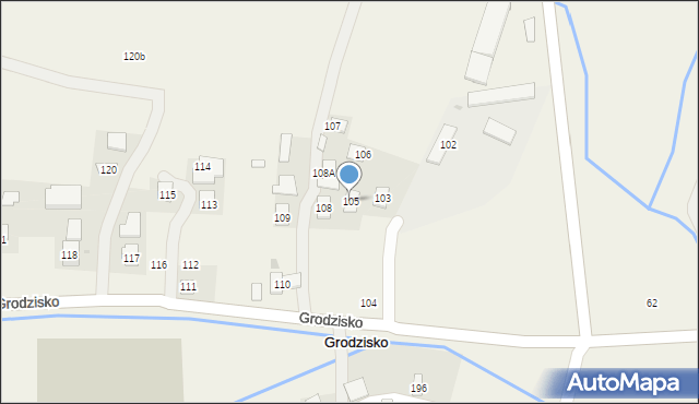 Grodzisko, Grodzisko, 105, mapa Grodzisko