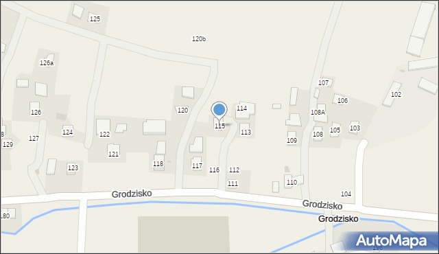 Grodzisko, Grodzisko, 115, mapa Grodzisko