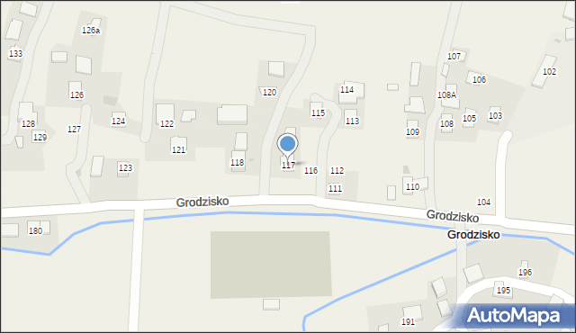 Grodzisko, Grodzisko, 117, mapa Grodzisko