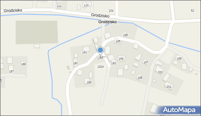 Grodzisko, Grodzisko, 192, mapa Grodzisko