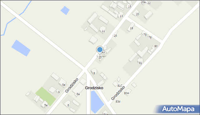 Grodzisko, Grodzisko, 10, mapa Grodzisko