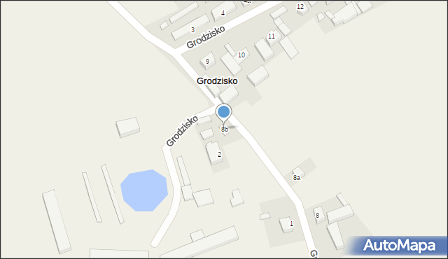 Grodzisko, Grodzisko, 8b, mapa Grodzisko