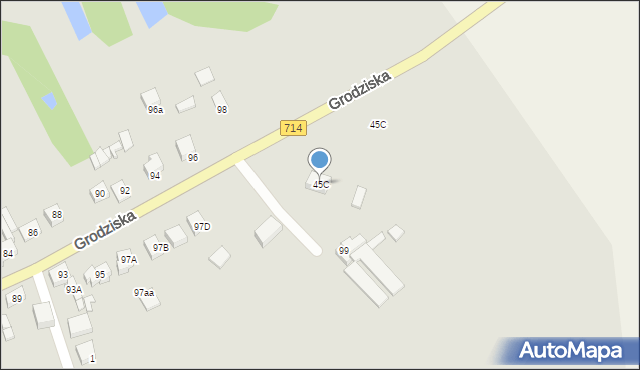 Grodzisko, Grodzisko, 45C, mapa Grodzisko