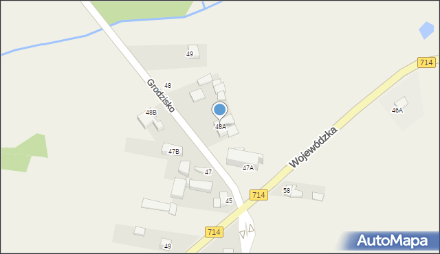 Grodzisko, Grodzisko, 48A, mapa Grodzisko