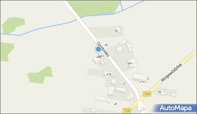 Grodzisko, Grodzisko, 48B, mapa Grodzisko