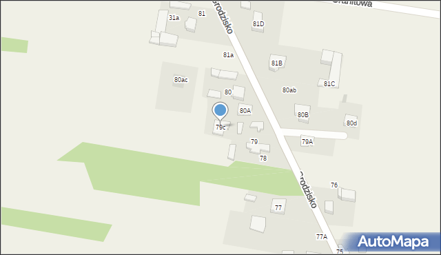 Grodzisko, Grodzisko, 79c, mapa Grodzisko