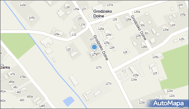 Grodzisko Dolne, Grodzisko Dolne, 127a, mapa Grodzisko Dolne