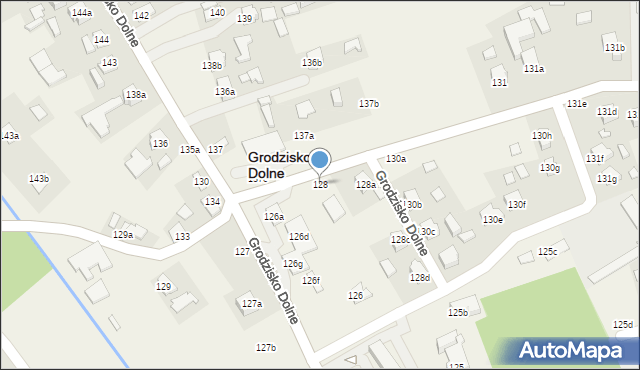 Grodzisko Dolne, Grodzisko Dolne, 128, mapa Grodzisko Dolne