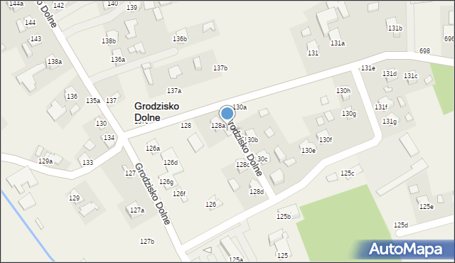 Grodzisko Dolne, Grodzisko Dolne, 128b, mapa Grodzisko Dolne