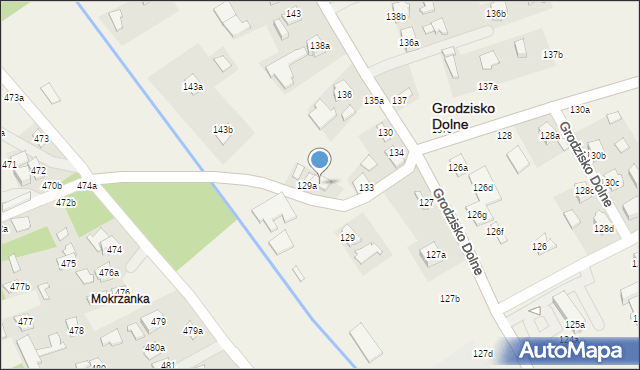 Grodzisko Dolne, Grodzisko Dolne, 132, mapa Grodzisko Dolne