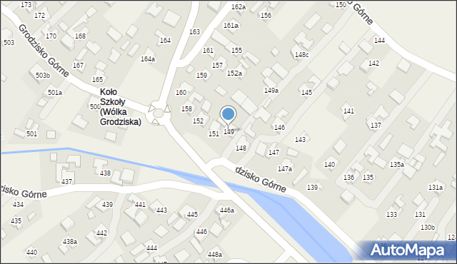 Grodzisko Górne, Grodzisko Górne, 149, mapa Grodzisko Górne