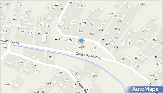 Grodzisko Górne, Grodzisko Górne, 223b, mapa Grodzisko Górne