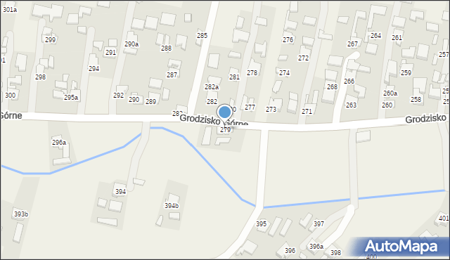 Grodzisko Górne, Grodzisko Górne, 279, mapa Grodzisko Górne