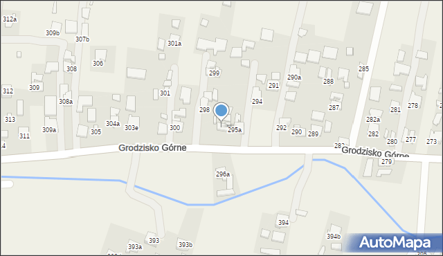 Grodzisko Górne, Grodzisko Górne, 296, mapa Grodzisko Górne