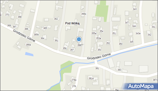 Grodzisko Górne, Grodzisko Górne, 356, mapa Grodzisko Górne