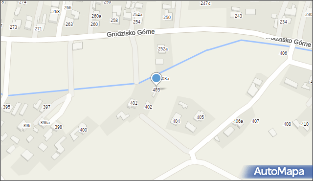 Grodzisko Górne, Grodzisko Górne, 403, mapa Grodzisko Górne