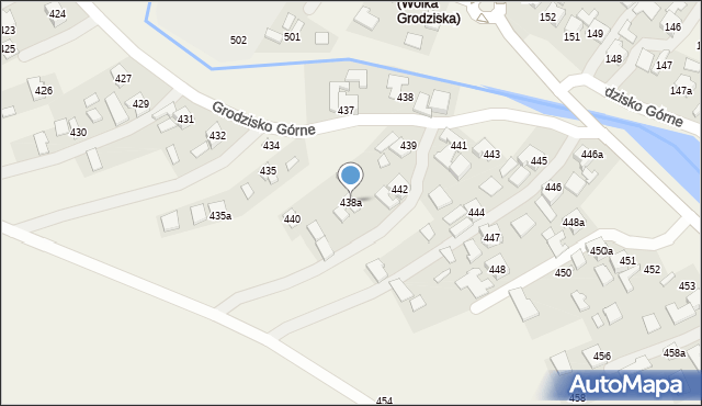 Grodzisko Górne, Grodzisko Górne, 438a, mapa Grodzisko Górne