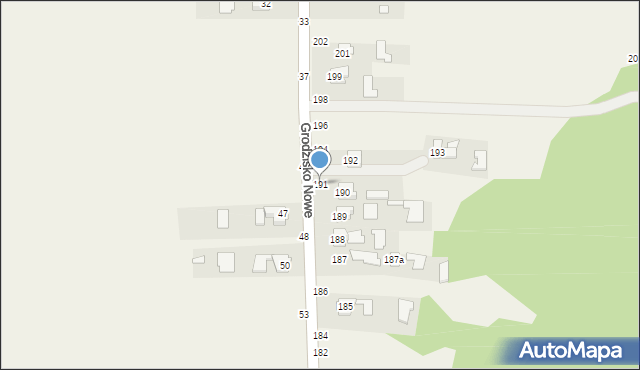 Grodzisko Nowe, Grodzisko Nowe, 191, mapa Grodzisko Nowe