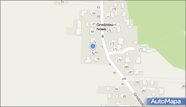 Grodzisko Nowe, Grodzisko Nowe, 74, mapa Grodzisko Nowe