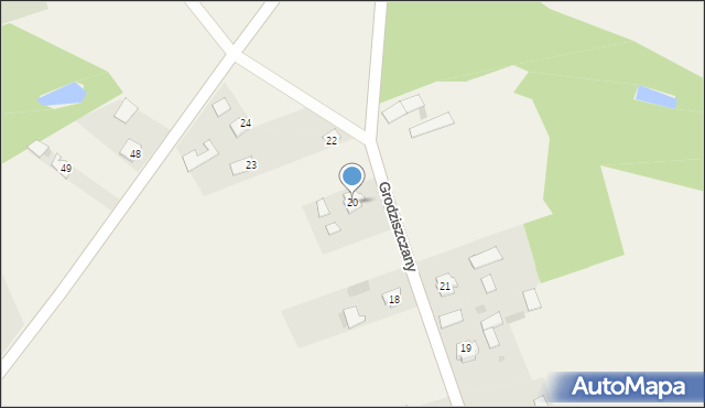 Grodziszczany, Grodziszczany, 20, mapa Grodziszczany