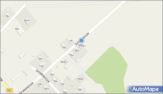 Grodziszcze, Grodziszcze, 56q, mapa Grodziszcze