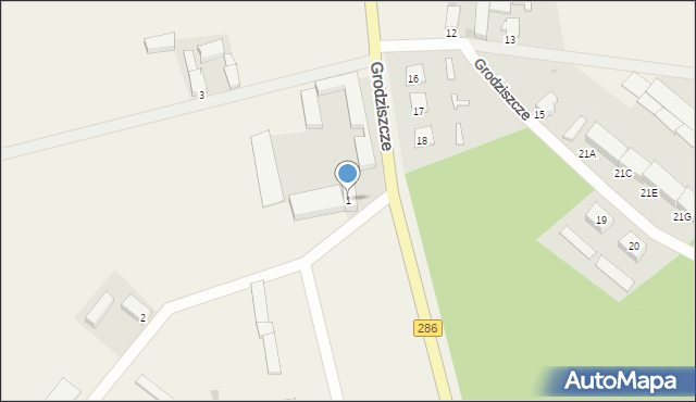 Grodziszcze, Grodziszcze, 1, mapa Grodziszcze